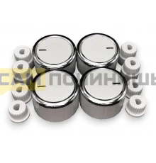 (НЗ) 0032552 Универсальные ручки плиты/духовки БелоСеребристые (комплект)